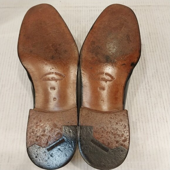 SALVATORE FERRAGAMO men's size 11.5 D black Derby. - Picture 7 of 9